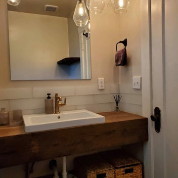 Transitional - Whimsical bathroom remodel