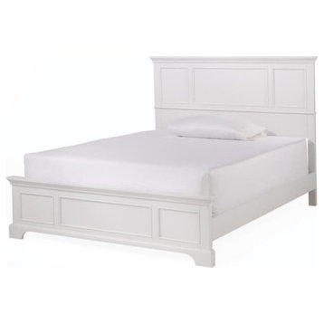 Catania Modern / Contemporary Wood Queen Bed in Off White Finish