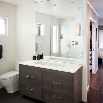 minimalist modern kitchen and bath remodel in piedmont