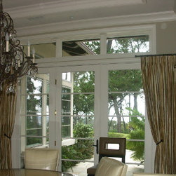 Drapery Panels Fixed on Iron Rods - Interior Shutters