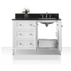 Hannah 48" Off-Centered Vanity Set, Brushed Nickle Hardware, Right