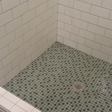 Ann Arbor Glass Subway Tile Basement Bath