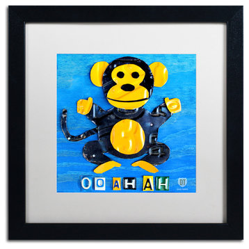 "Oo Ah Ah the Monkey" Matted Framed Canvas Art by Design Turnpike