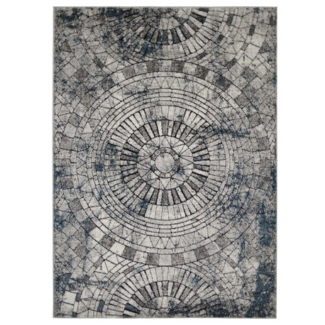 Denver Titan Multi Contemporary Area Rug, 5'3"x7'3"