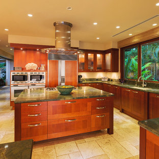 75 Beautiful Tropical Kitchen With Red Cabinets Pictures Ideas