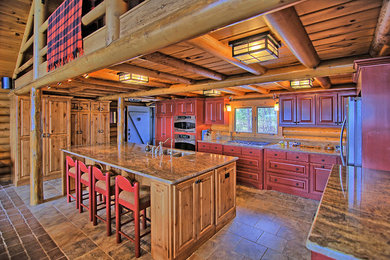 Kitchen - rustic kitchen idea in Minneapolis