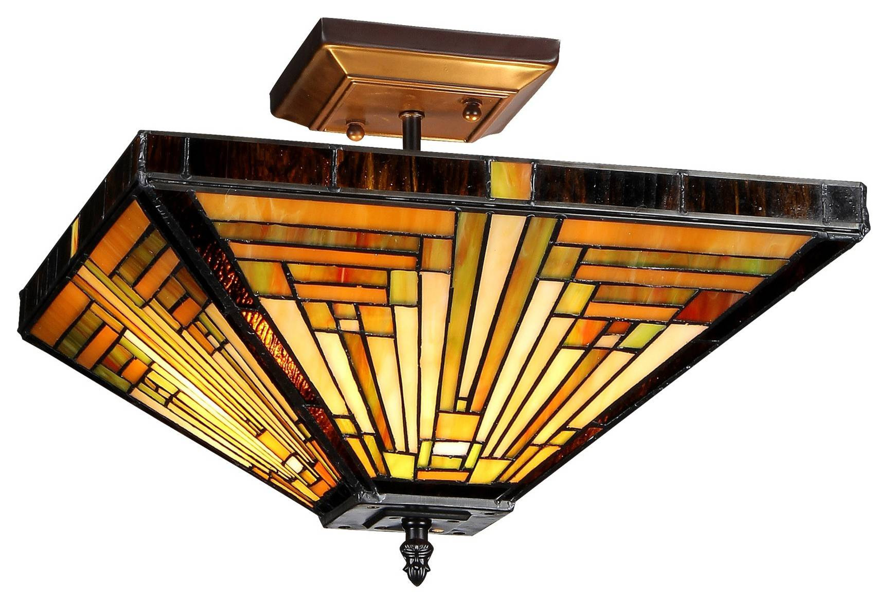 Innes 2-Light Mission Semi-Flush Ceiling Fixture