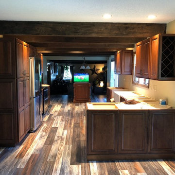 Cherry Wood Full Kitchen Cabinet Renovation