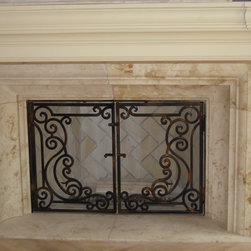 Iron Fireplace Screen - Fireplace Screens