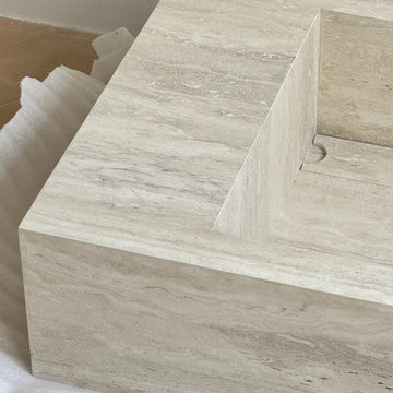 Customer feedback pictures, travertine wash basin！