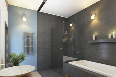 Bathroom - contemporary bathroom idea in Miami