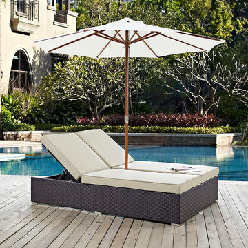 Convene Double Chaise Lounge w/Umbrella