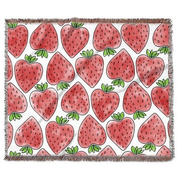 "Strawberry Bliss" Woven Blanket 60"x50"