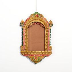 Wood Clay Wall Decor Photo Frame - Picture Frames