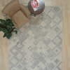 EORC Multi Gray Hand-Tufted Wool Tufted Rug 7'6 x 9'6