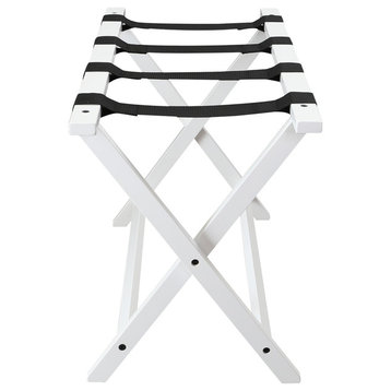 Heavy Duty 30" Extra Wide Luggage Rack, White