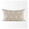 Enya Beige & Cream Fabric Patterned Decorative Pillow Cover