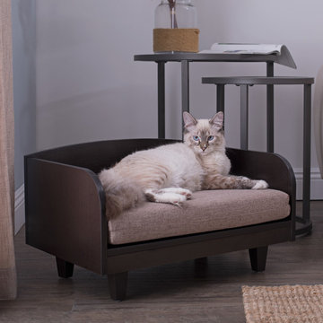 Pet Modern Sofa Bed with 21.75-inch wide mattress and machine-washable cover in
