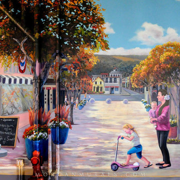 Quaint Town Wall Mural
