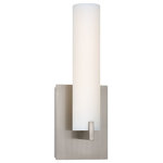 George Kovacs - George Kovacs Tube LED Wall Sconce P5040-084-L, Brushed Nickel - This LED Wall Sconce from George Kovacs has a finish of Brushed Nickel and fits in well with any Transitional style decor.