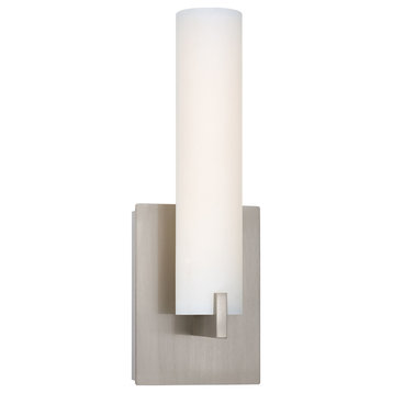 George Kovacs Tube LED Wall Sconce P5040-084-L, Brushed Nickel