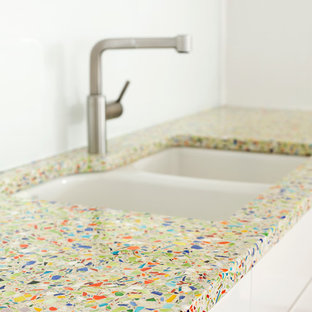 Montreal Kitchen With Recycled Glass Countertops