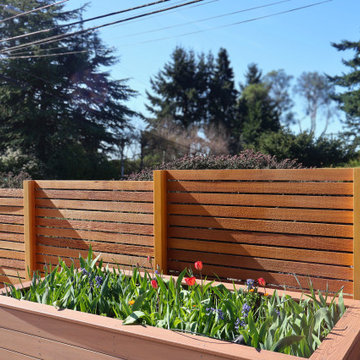 Modern horizontal cedar fence – Seattle
