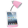 Organizer Desk Lamp With Ipad Tablet Stand Book Holder and Charging Outlet, Pink
