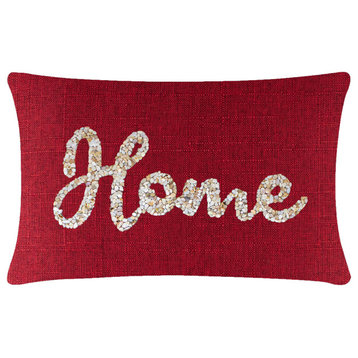 Sparkles Home Shell Home Pillow - 14x20" - Red