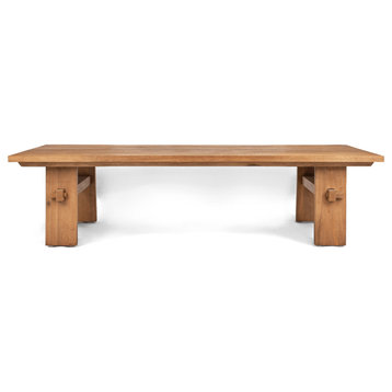 Rectangular Teak Wood Coffee Table | dBodhi Artisan, 63"w X 28"d X 14"h