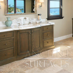 Master Bathroom Stone floors (Mediterranean Style) - Tile