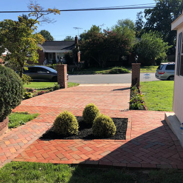 New Curb Cut Paver Driveway and Walkways in Silver Spring MD