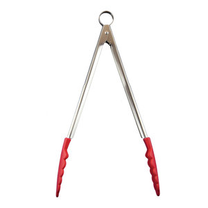 Core Kitchen Modern Collection SILICONE LOCKING TONGS 12/" Lime