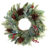 24" Winter Frost Wreath-Unlit