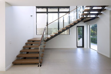 Inspiration for a modern staircase remodel in Miami