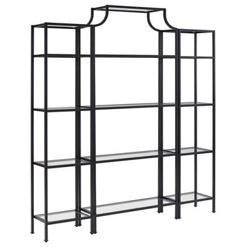 Crosley Furniture Aimee 3Pc Metal Etagere Bookcase Set in Oil Rubbed Bronze