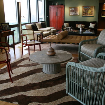Lincoln Park Eclectic Menagerie - Warm Living Room