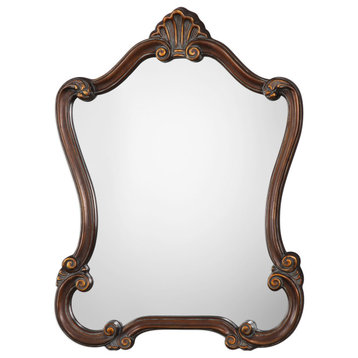 Roseto UMIR43659 35" x 26" Victorian Style Tuscan Wall Mirror - Distressed