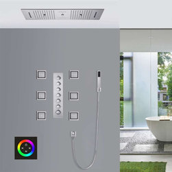 Touch Panel Controlled LED Musical Shower System, Style F - Touch Panel Light - Showerheads And Body Sprays