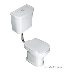 Canovo Royal Floor Mount Toilet With White Seat - Toilets