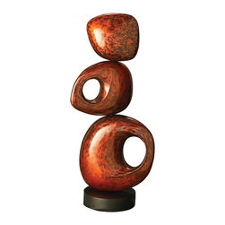 www.essentialsinside.com: copper faux stone totem sculpture - Home Decor