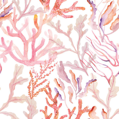 Coral Reef Peel and Stick Wallpaper, Pink