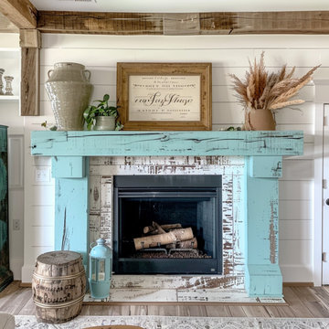 Colored Fireplace Mantels