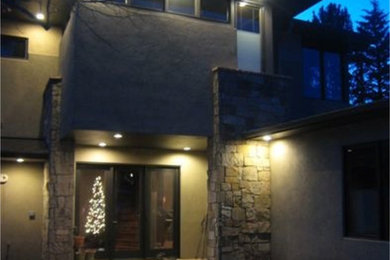 Example of a minimalist exterior home design in Denver