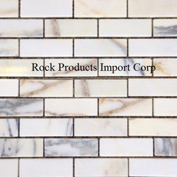 MSPB-213 BRICK CALACATTA GOLD 1X3 - Mosaic Tile