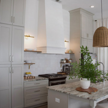 Transitional Kitchen with Statement Island