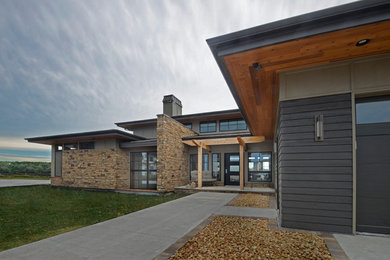 Inspiration for a contemporary exterior home remodel in Other