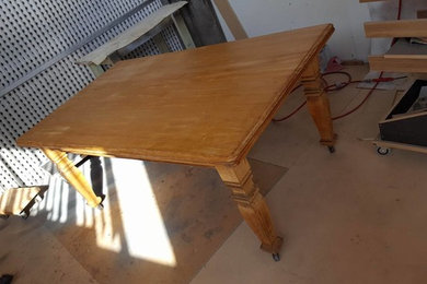 Restoring dining table before