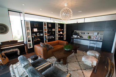 Inspiration for a modern family room remodel in Other