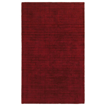 Maderia Solid Plush Red Area Rug, 10'x13'